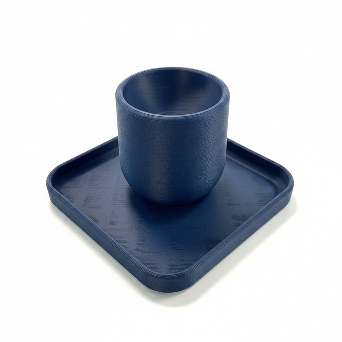 3D geprint eierdopje met schotel
