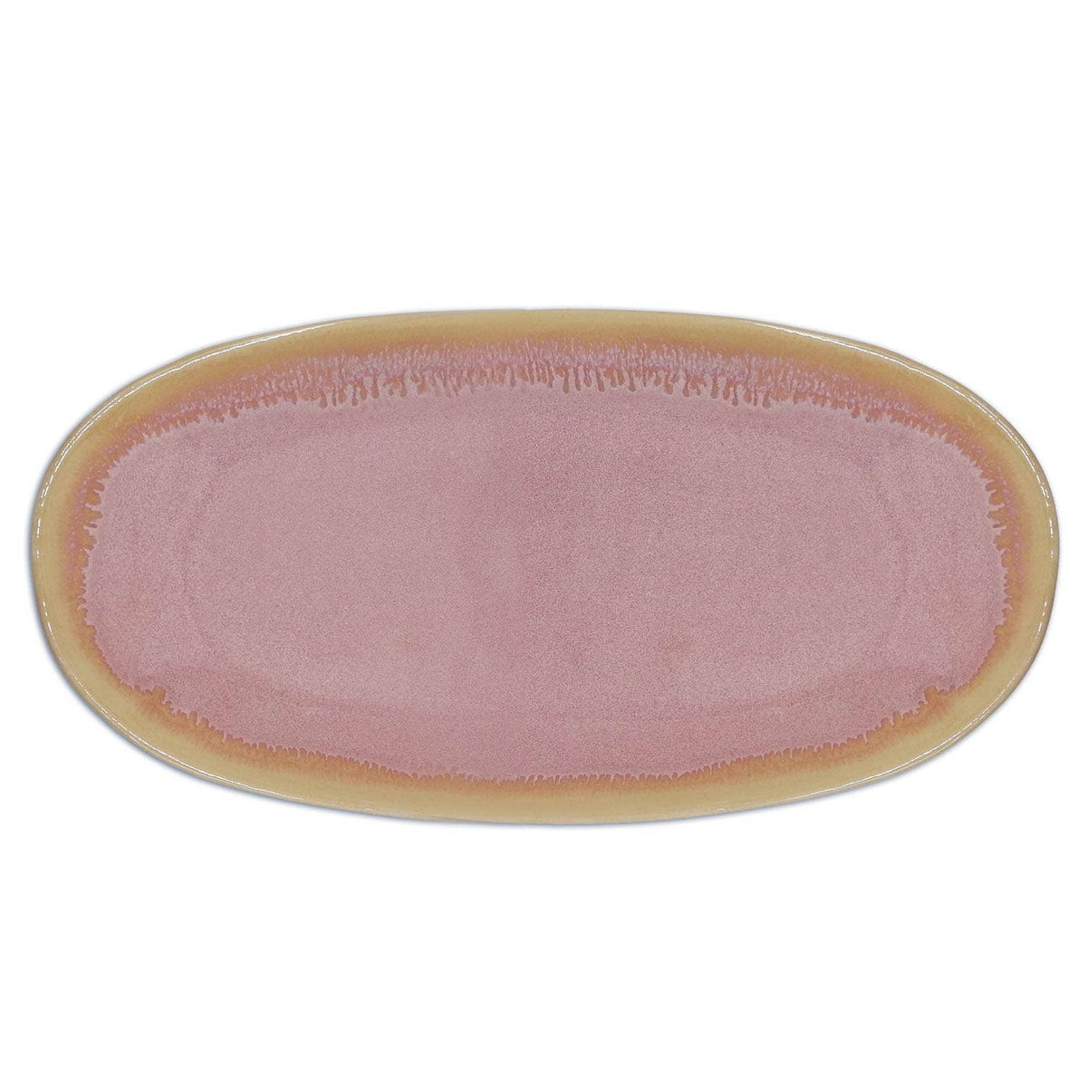 Steengoed Bord klein ovaal, 22,5 x 10,8 cm, roze