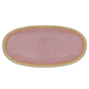 Steengoed Bord klein ovaal, 22,5 x 10,8 cm, roze