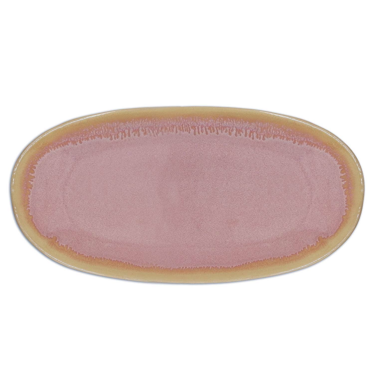 Steengoed Bord klein ovaal, 22,5 x 10,8 cm, roze