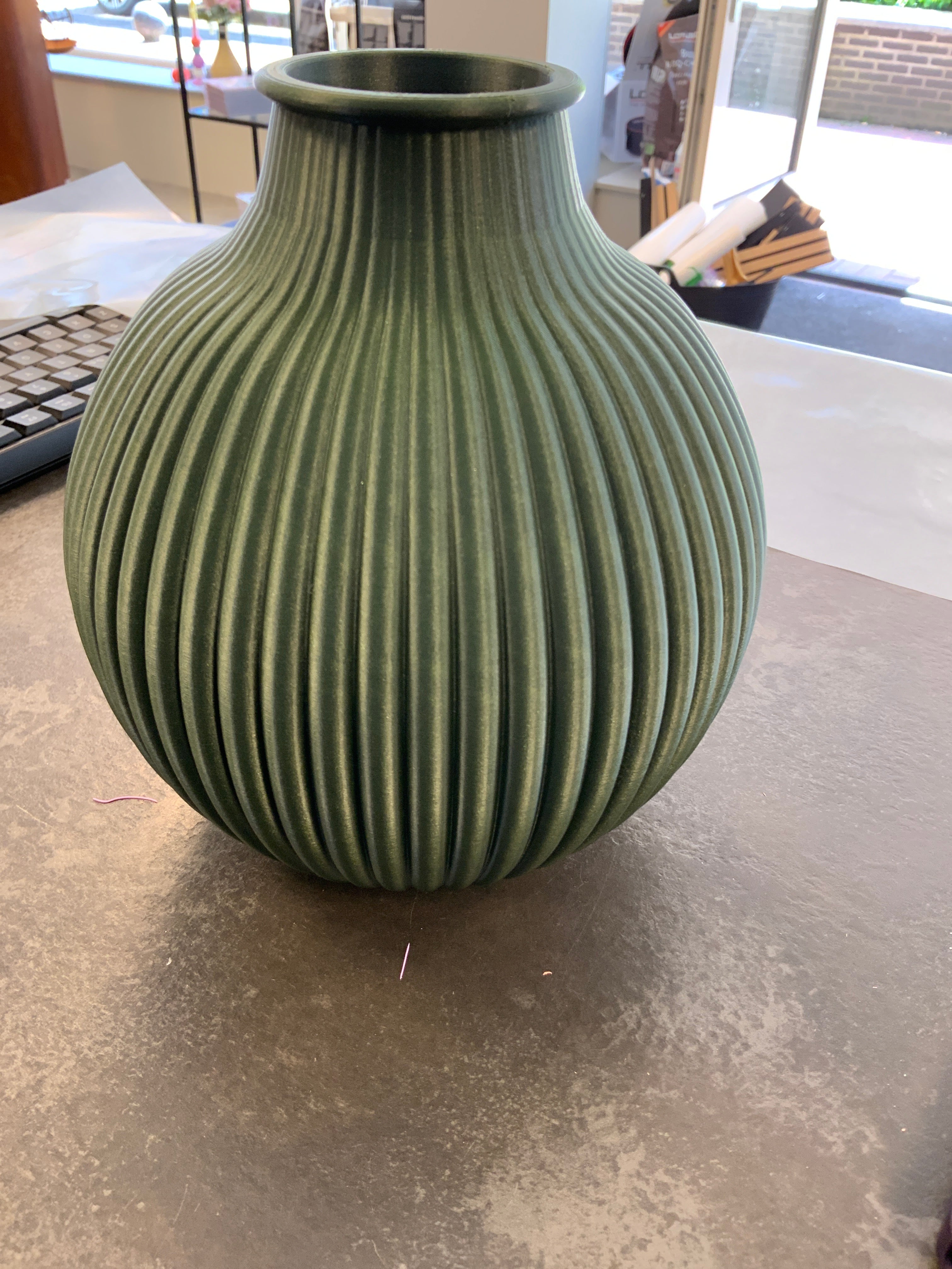 3D geprinte bolvaas groen