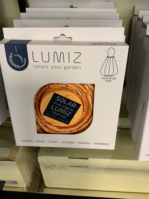 Lumiz Solar Lampion Tulip Fiore - 20cm - Abrikoos