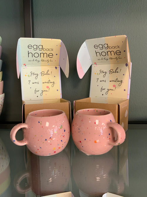 Egg back home New party ball mug 90 ml pink