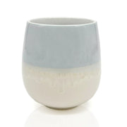 Mea-Living geglazuurde mok zonder oortje met blauw ankerpatroon