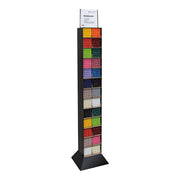 Toren display voor staafkaarsen van metaal, zonder kaarsen, zwart (B/H/D) 38x188x38cm