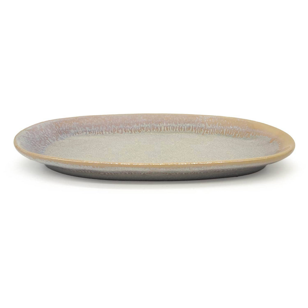 Steengoed Bord klein ovaal, 22,5 x 10,8 cm, zand