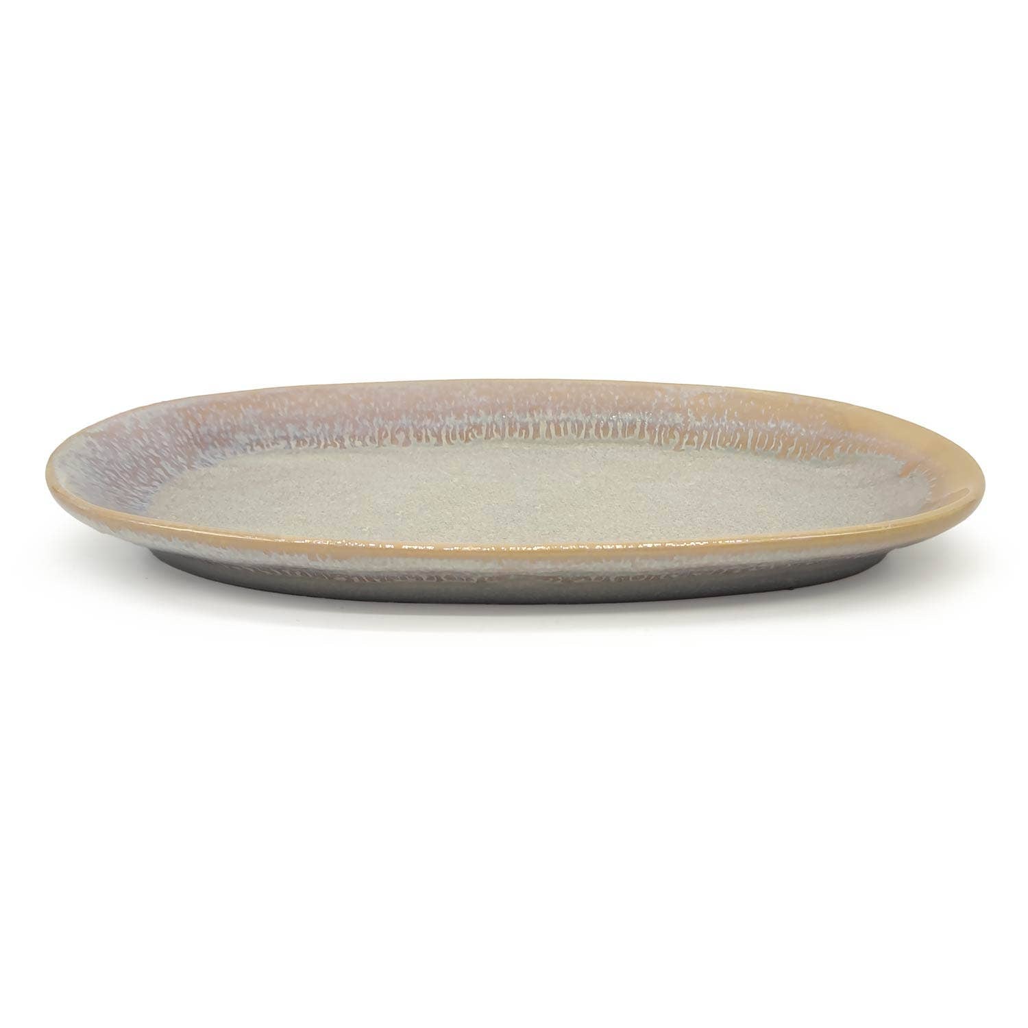 Steengoed Bord klein ovaal, 22,5 x 10,8 cm, zand