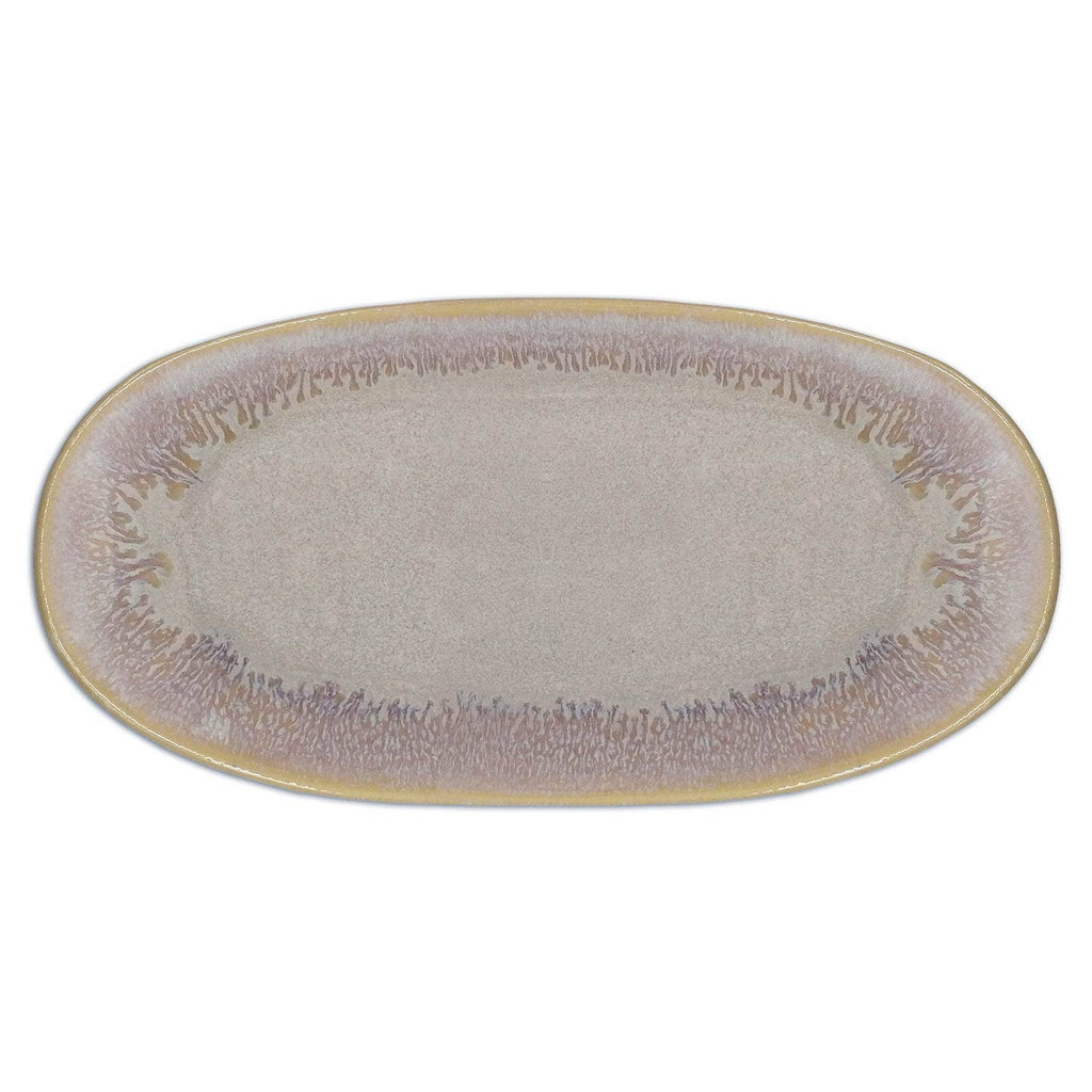 Steengoed Bord klein ovaal, 22,5 x 10,8 cm, zand