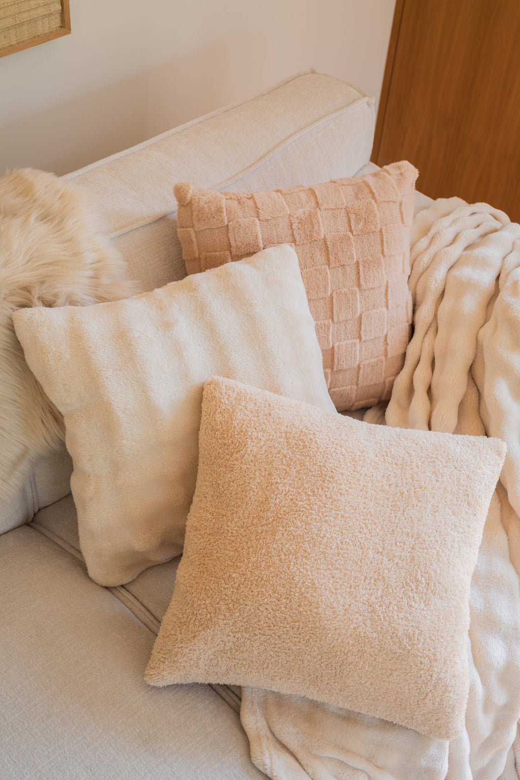 Sierkussen (gevuld) COCOON - 45x45 cm: Beige