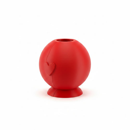 3d geprint Modulaire kaarsen standaard bol met hart mat rood