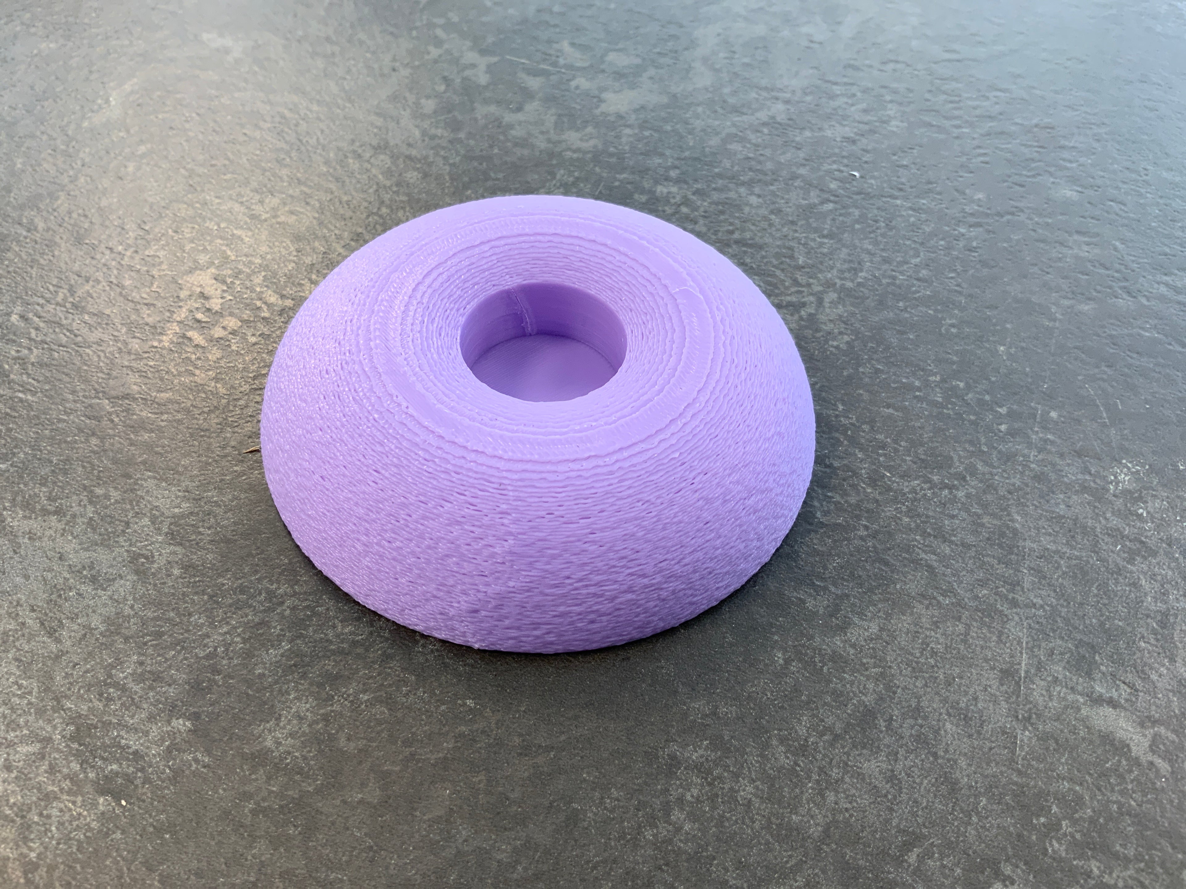 3d geprint Modulaire kaarsen standaard donut paars