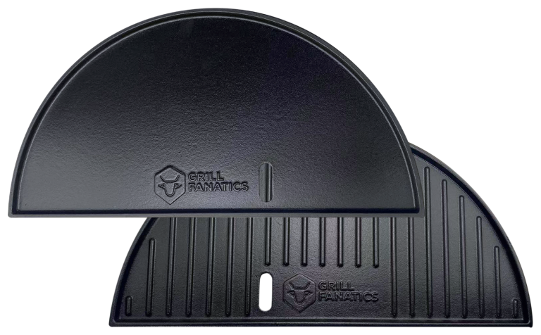 Gietijzeren halve maan grillplaat / plancha 46 cm