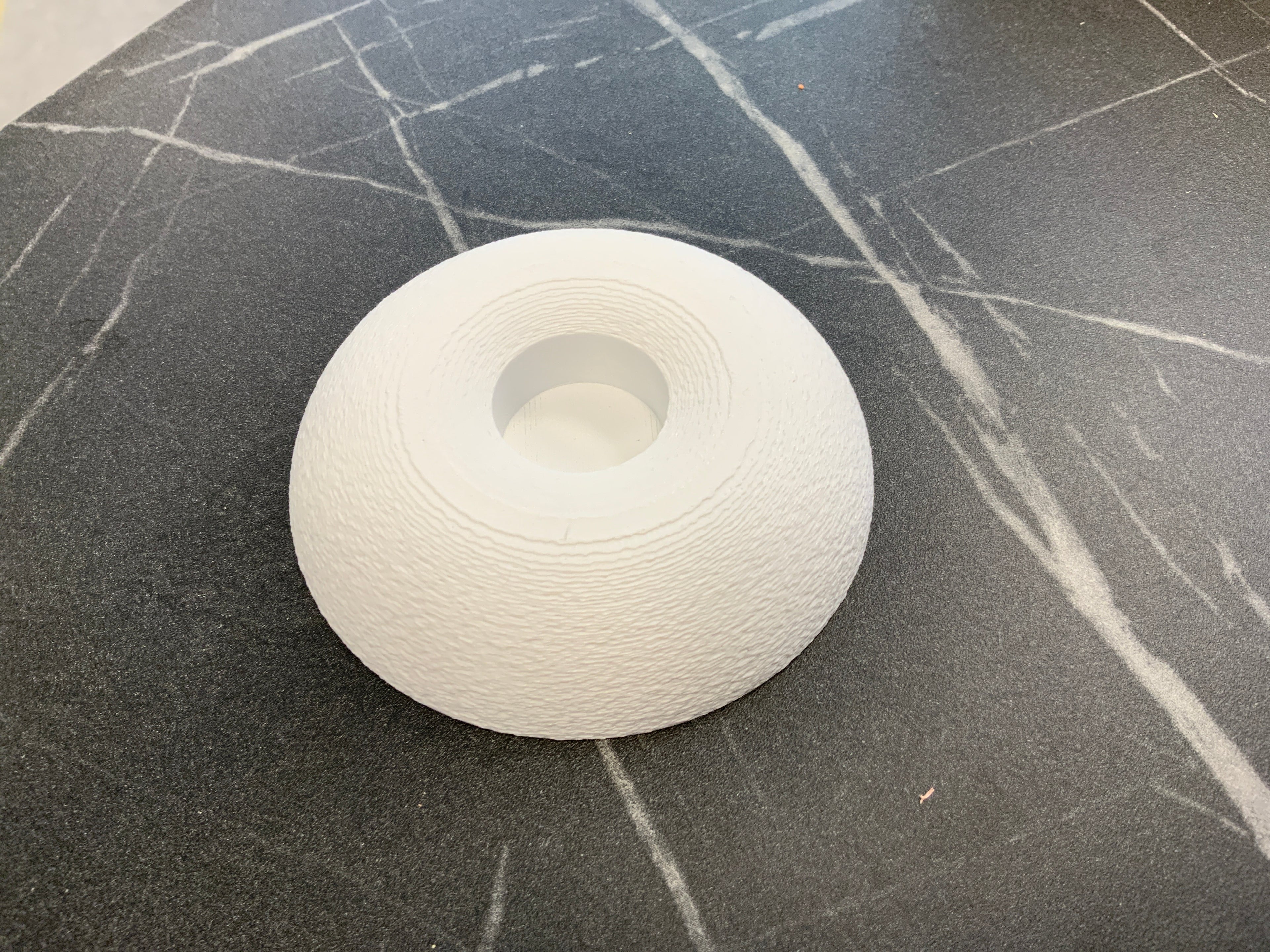 3d geprint Modulaire kaarsen standaard donut wit