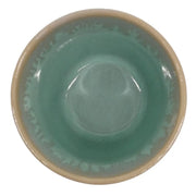 Turquoise stoneware beker