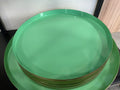 Marakech aqua /goud Plate 33x2 cm