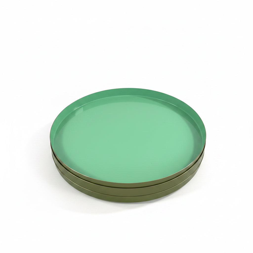 Marakech aqua /goud Plate 33x2 cm
