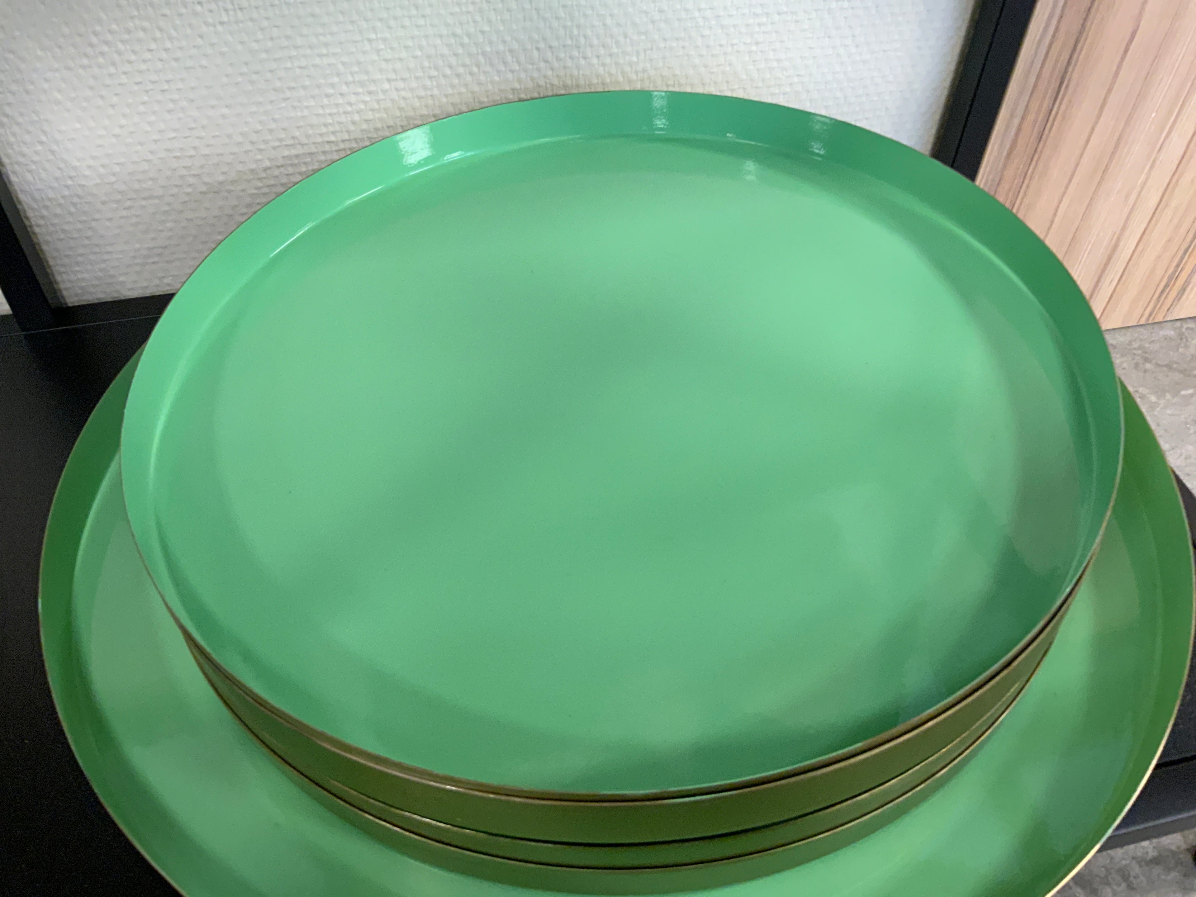 Marakech aqua /goud Plate 33x2 cm