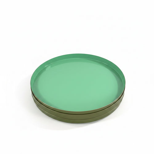 Marakech aqua /goud Plate 33x2 cm
