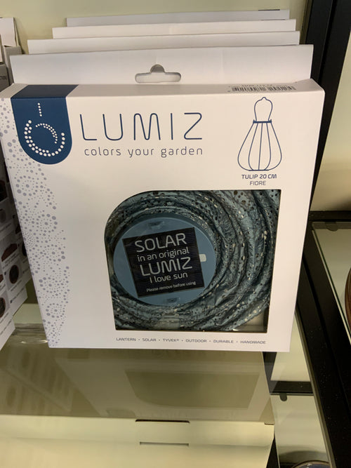 Lumiz Solar Lampion Fiore Tulip - 20 cm - Grijs Blauw grey, blue, blue