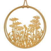 Hanger met bloemen goud kleurig
