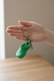 3d geprinte sleutelhanger croccs groen
