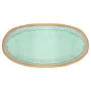 Steengoed Bord klein ovaal, 22,5 x 10,8 cm, turkoois