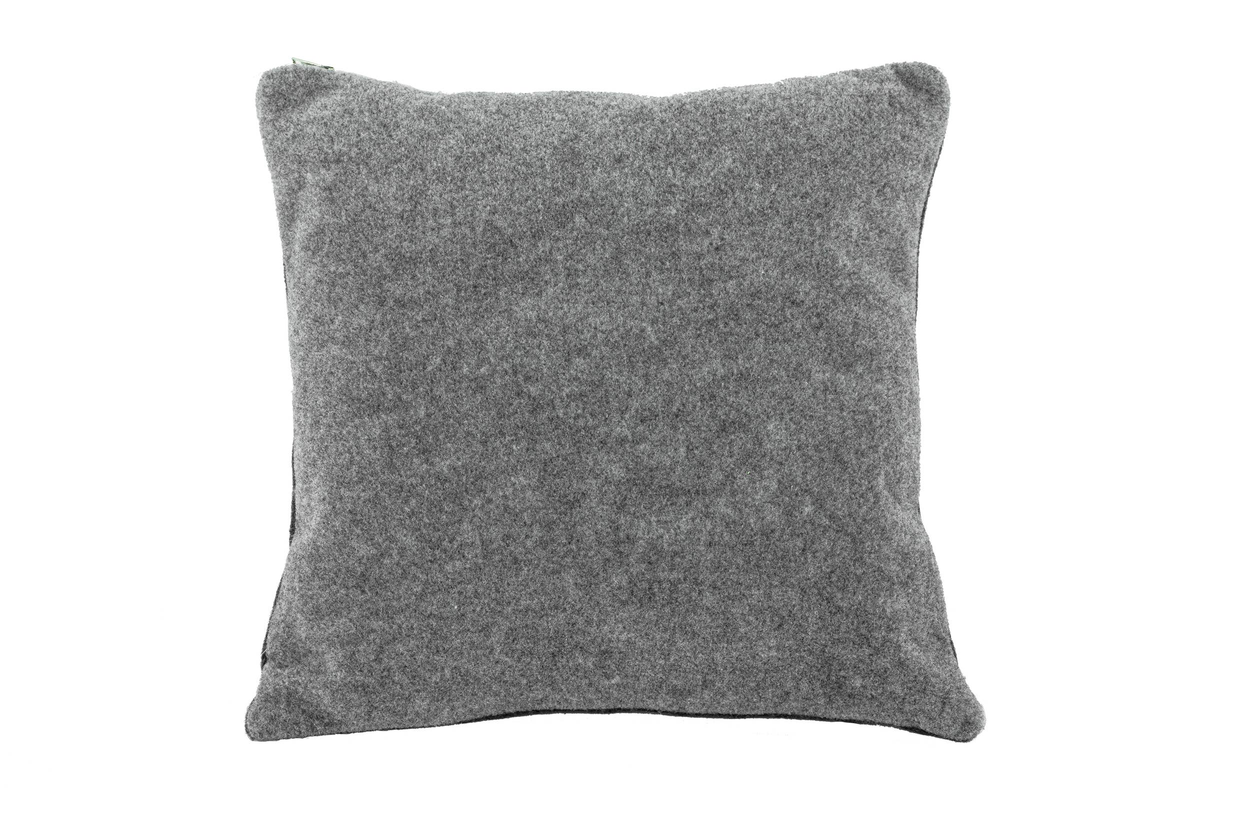 Kussen (gevuld) ZENIA - 45x45 cm: Grijs/zwart