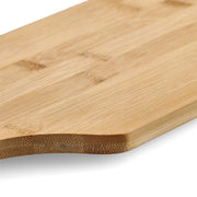 Snij- en serveerplank van bamboe met handvat: Natuur / Ca. 45 x 25 x 1,6 cm