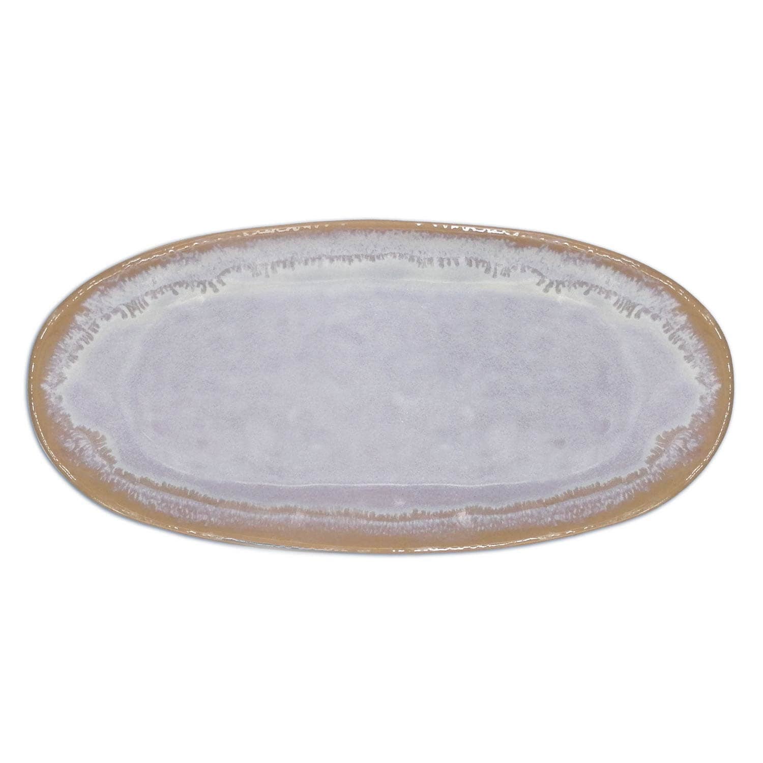 Steengoed Bord klein ovaal, 22,5 x 10,8 cm, poolwit
