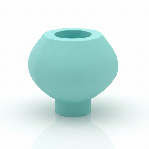 3D geprinte modulaire kaarsenstandaard middenstuk turquoise
