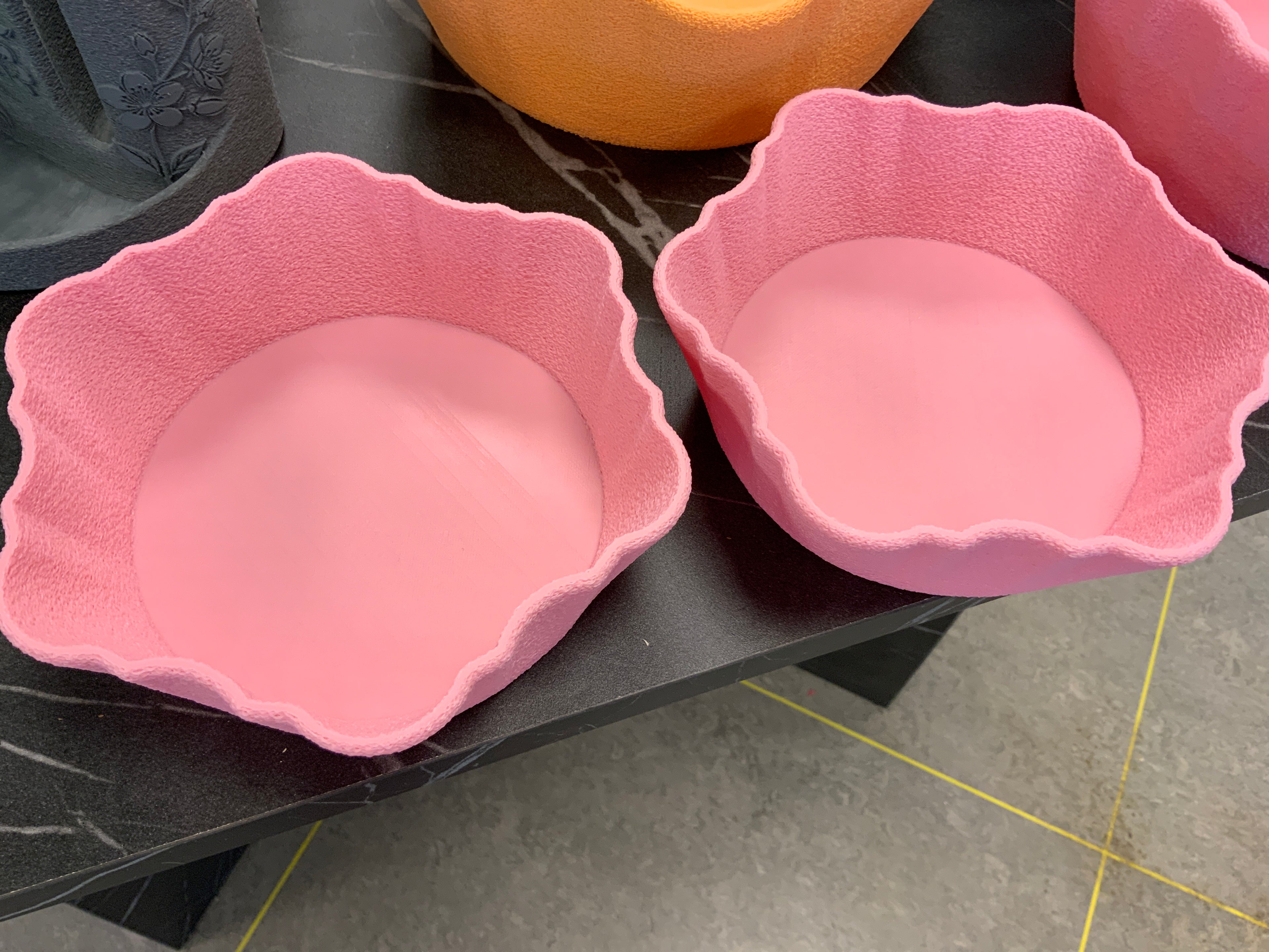 3D geprinte schaaltjes klein roze