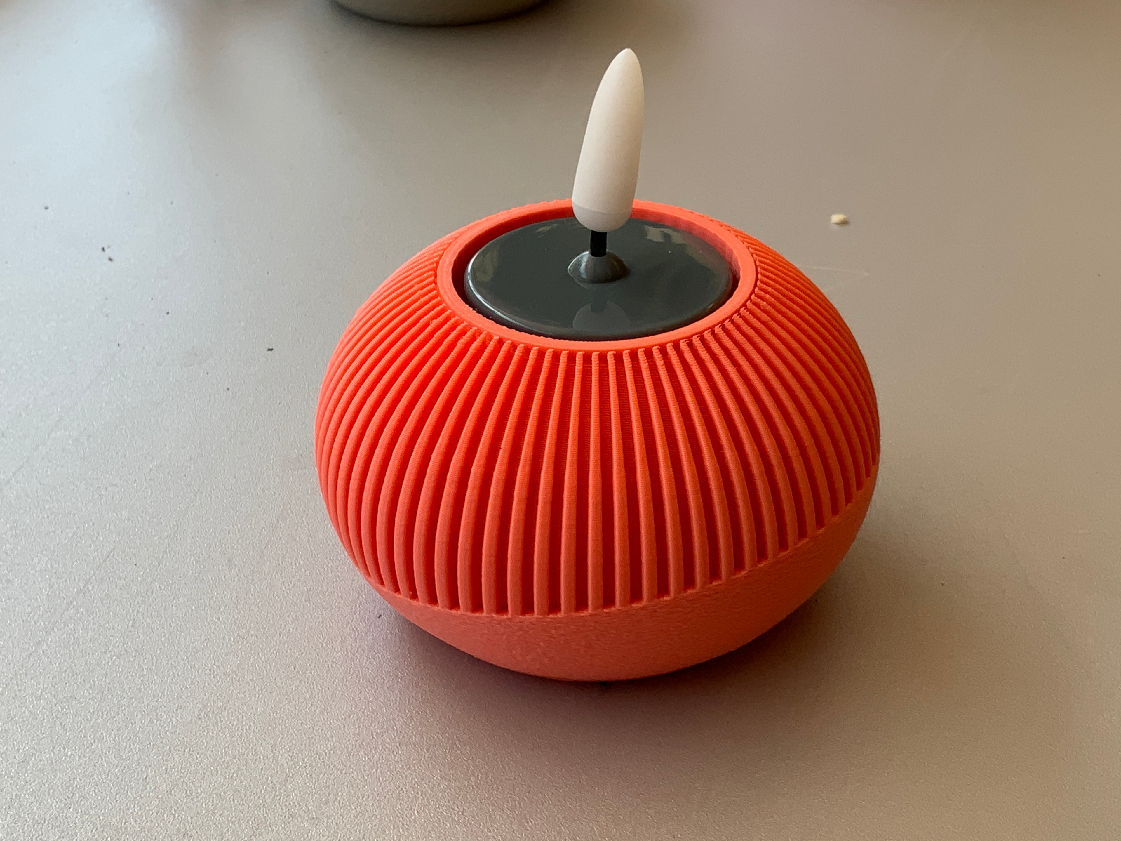 3D geprint waxinelichtje klein koraal