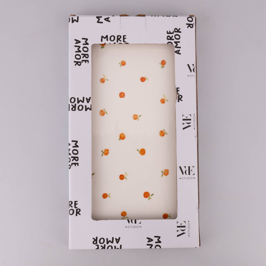 Fruit Life rechthoekig bord 2 assorti 31,5 x 16,5 cm oranje