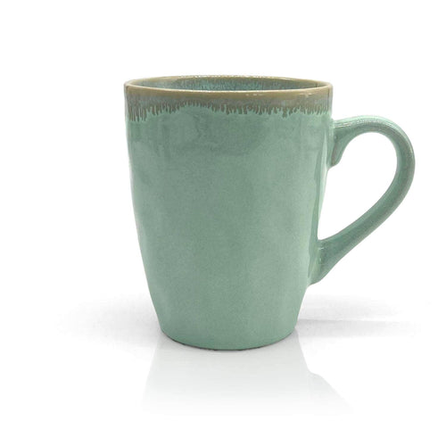 Steengoed mok met handvat in turquoise