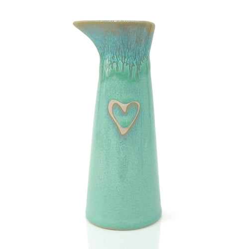 Steengoed melkkan "Hart" turquoise