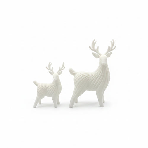 Hert wit 3d geprint japandi stijl