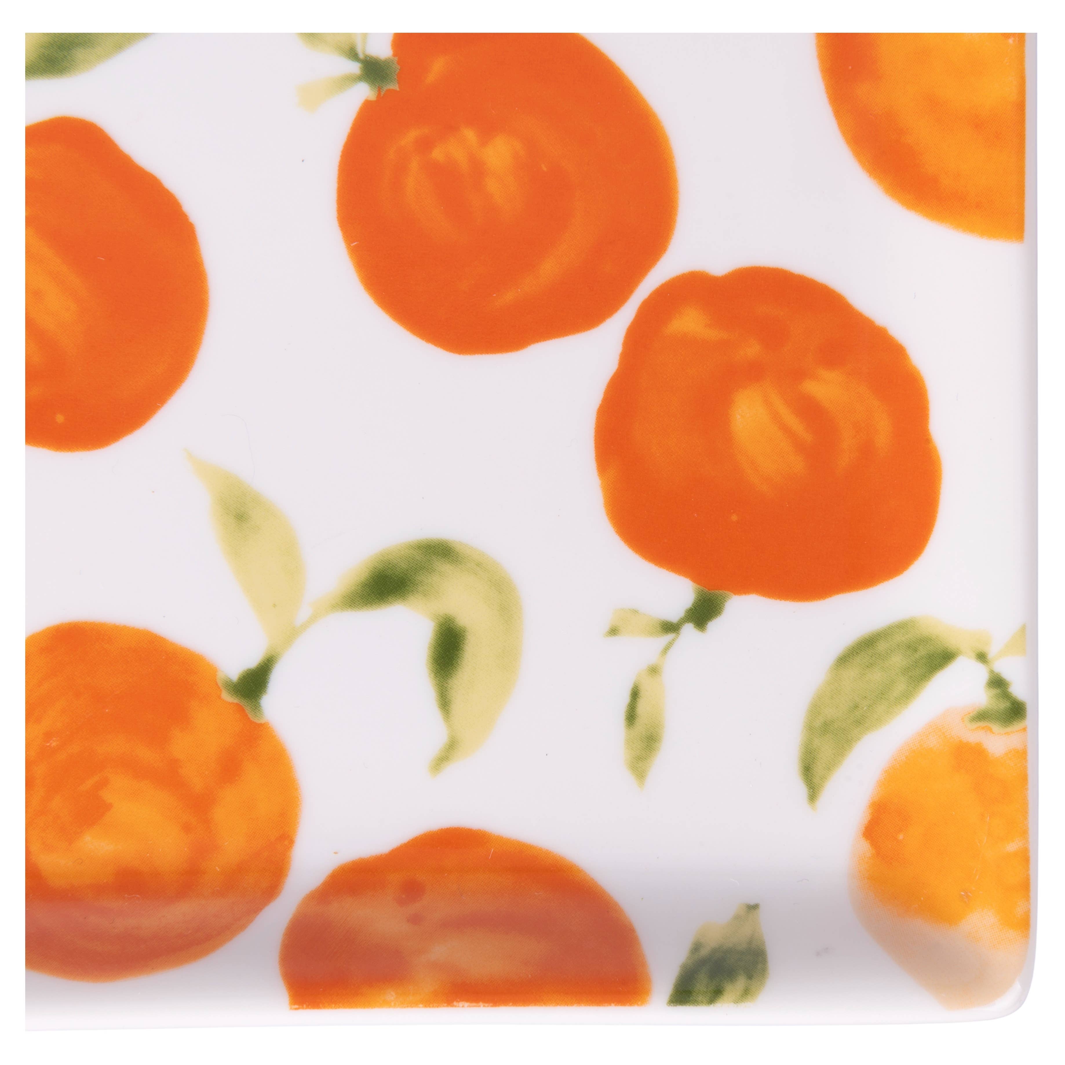 Fruit Life rechthoekig bord 2 assorti 31,5 x 16,5 cm oranje