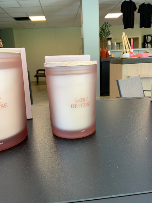J-Line geurkaars Accords Essentiels - Rose Rêveuse - roze - 38U