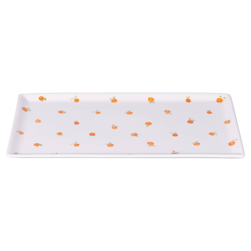 Fruit Life rechthoekig bord 2 assorti 31,5 x 16,5 cm oranje