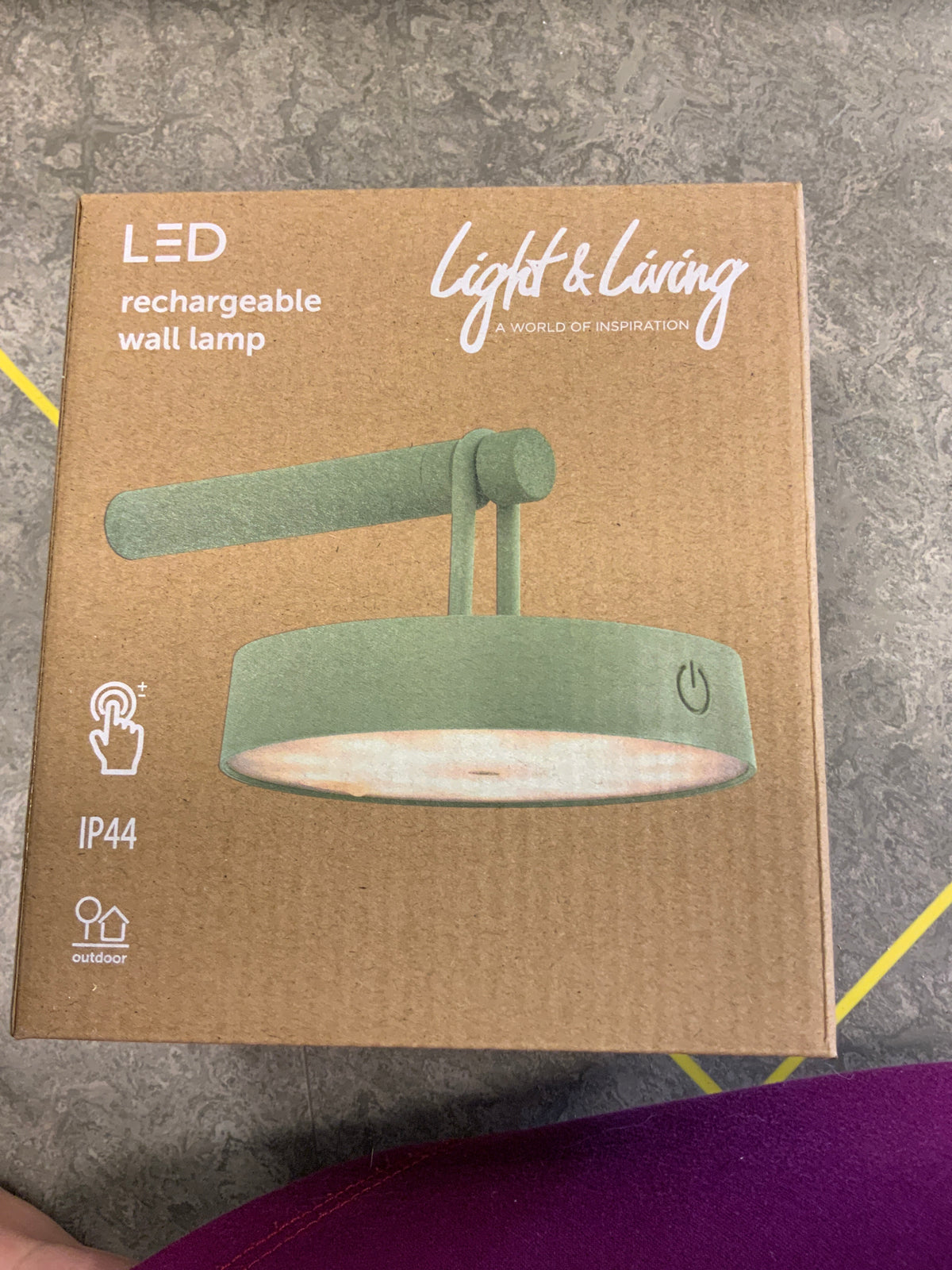Led wandlamp rechargeable wall lamp green