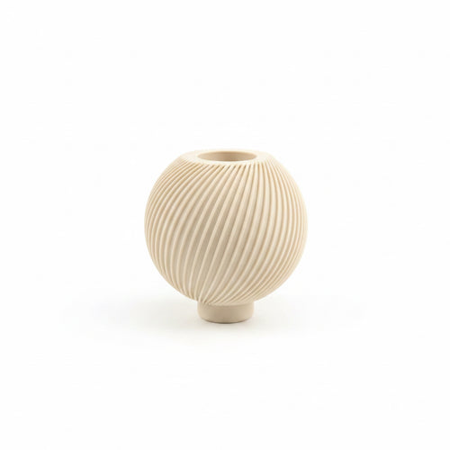 3D geprinte modulaire kaarsenstandaard middenstuk bone white