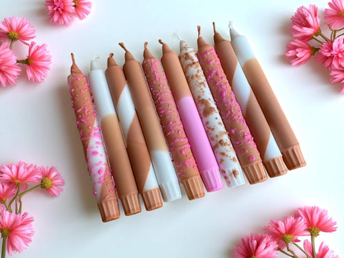 Vrolijke Gloed | Chocoladetaart Tapper Kaars | 2,3x20 cm