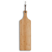 Snij- en serveerplank van bamboe met handvat: Natuur / Ca. 45 x 25 x 1,6 cm
