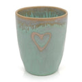 Steengoed 'Heart' beker in turquoise
