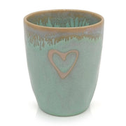 Steengoed 'Heart' beker in turquoise