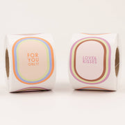 Stickers For You only / Love & Kisses, 55x75mm