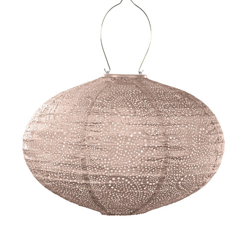 Lumiz Solar Lampion Oval Paisley - 40cm - Soft Blush