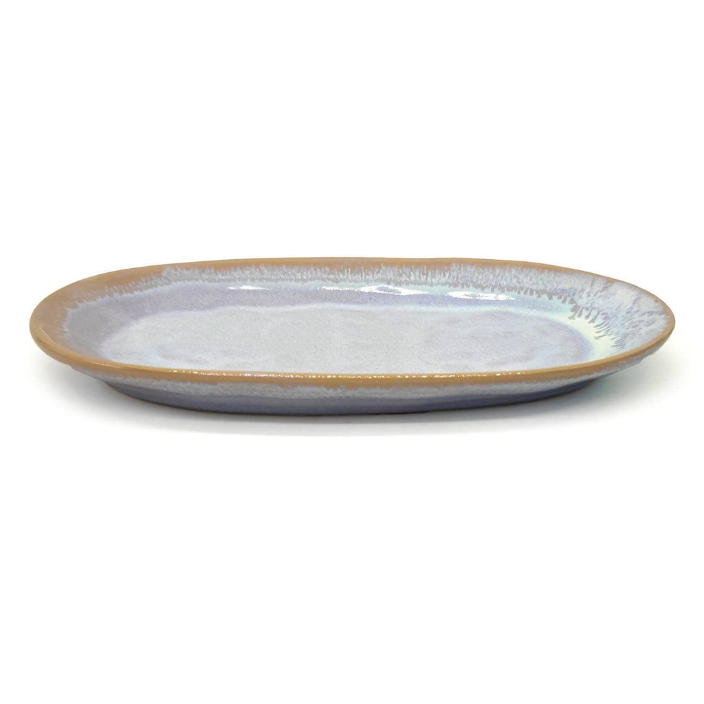 Steengoed Bord klein ovaal, 22,5 x 10,8 cm, poolwit