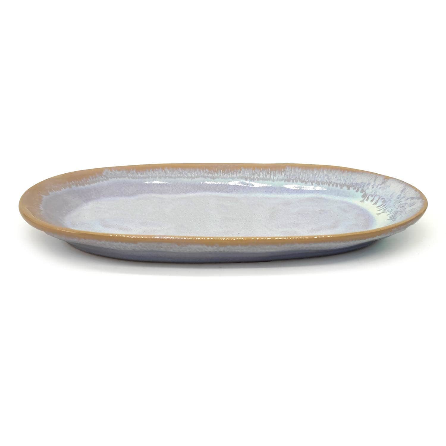 Steengoed Bord klein ovaal, 22,5 x 10,8 cm, poolwit