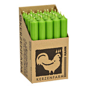 Stompkaars Groen door en door gekleurd van was Ø 2x18cm (Brandduur ca. 8 uur)